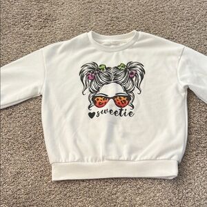 White 'Sweetie' Graphic Sweatshirt